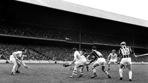Action from the 1964 Leinster SH Final - Kilkenny v Dublin. Kilkenny players - John Teehan and Tom Walsh.