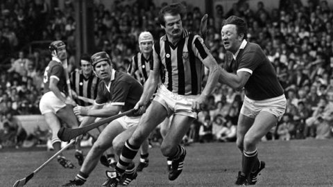 2 September 1983; Kilkenny's Billy Fitzpatrick in action against Cork's John Crowley. Kilkenny v Cork, All-Ireland Hurling Final, Croke Park. Picture credit; Ray McManus/SPORTSFILE