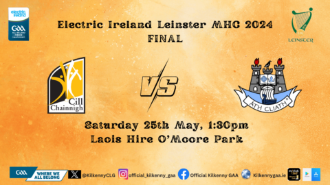 Kilkenny Minor Team to Play Dublin in the Electric Ireland Leinster MHC Final Named
